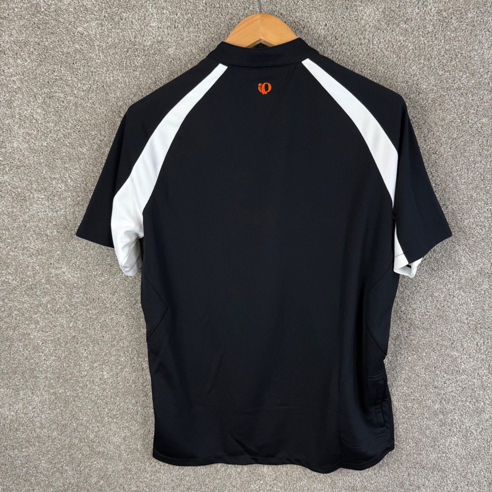 Pearl Izumi Mens Large Black White 1/4 Zip Short Sleeve Cycling Jersey 0710 - Picture 3 of 7